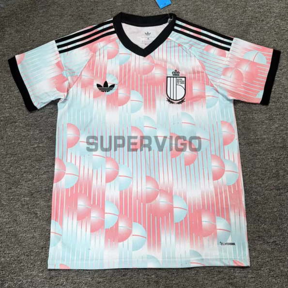 Camiseta Bélgica Segunda Equipación Mundial 2026 Rosa/Azul Claro