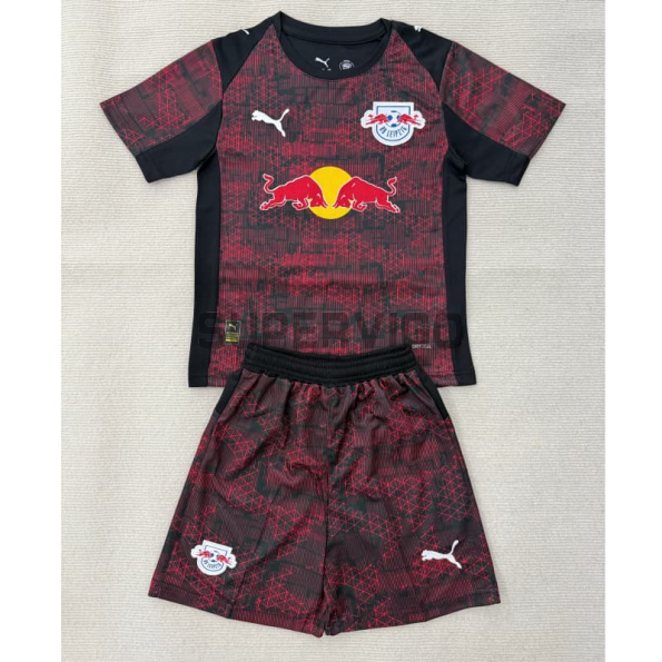 Camiseta Leipzig Tercera Equipación 2025/2026 Rojo/Negro Niño Kit