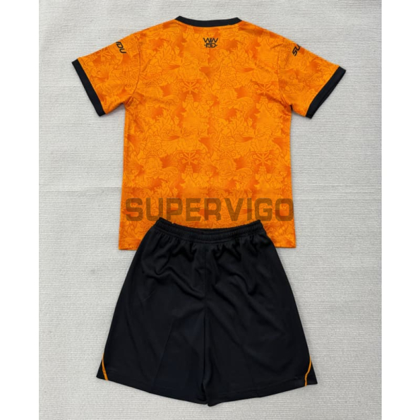 Camiseta Wolverhampton Wanderers Primera Equipación 2026/2027 Amarillo Niño Kit