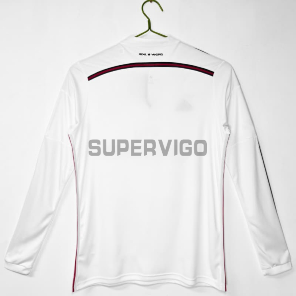 Camiseta Real Madrid Primera Equipación Retro 2014/15 ML Blanco
