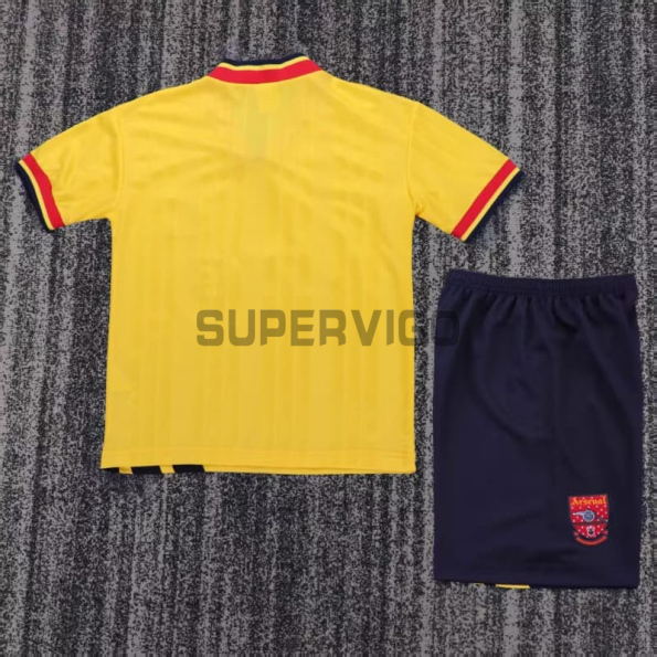 Camiseta Arsenal Segunda Equipación Retro 1993/94 Amarillo Niño Kit