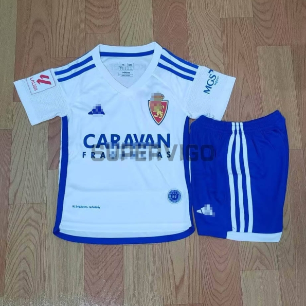 Camiseta Real Zaragoza Primera Equipación 2023/2024 Niño Kit