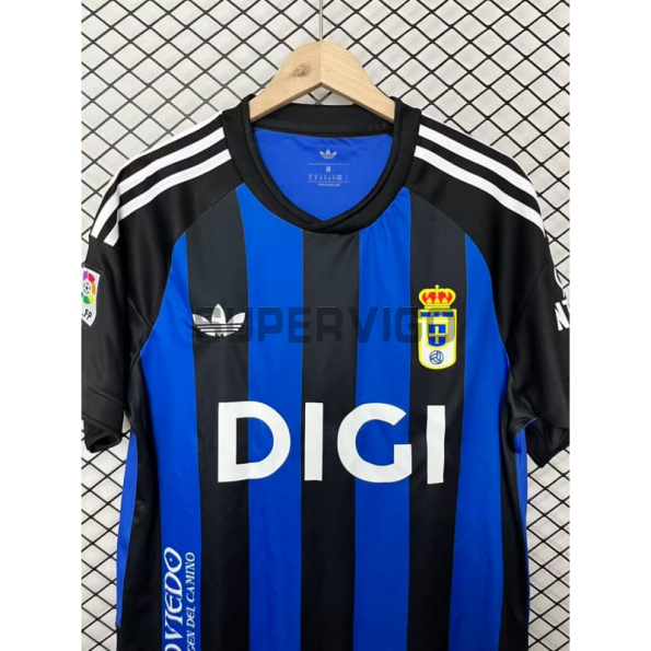 Camiseta Real Oviedo Retro 2025/2026 Azul/Negro