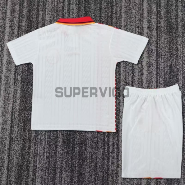 Camiseta España Segunda Equipación Retro 1994 Blanco Niño Kit