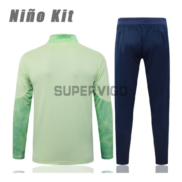 Sudadera De Entrenamiento Manchester City 2025/2026 Niño Kit Verde Claro con Estampado