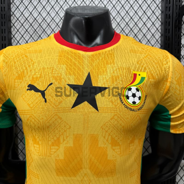 Camiseta Ghana Segunda Equipación Mundial 2026 Amarillo (EDICIÓN JUGADOR)