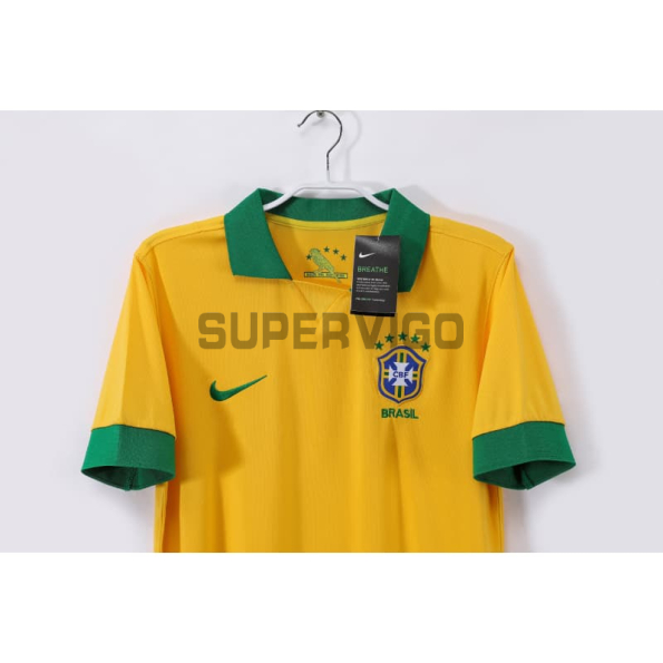 Camiseta Brasil Primera Equipación Retro 2013 Amarillo