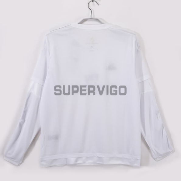 Camiseta Real Madrid Primera Equipación Retro 2015/16 ML Blanco