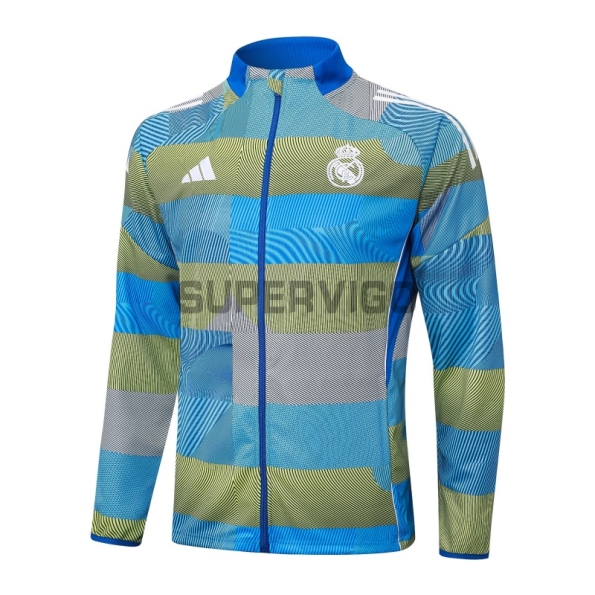 Chaqueta Real Madrid 2025/2026 en Azul y Verde a Rayas