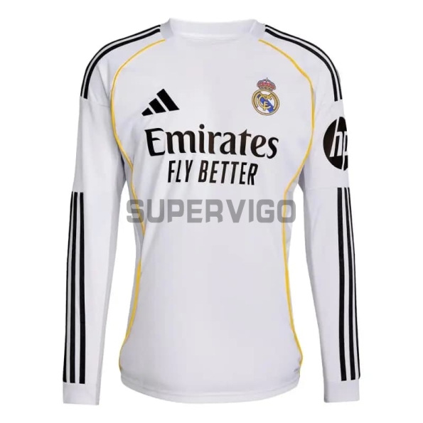 Camiseta Real Madrid Primera Equipación 2025/2026 ML Blanco