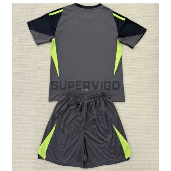 Camiseta de Portero Real Madrid 2025/2026 Negro Niño Kit