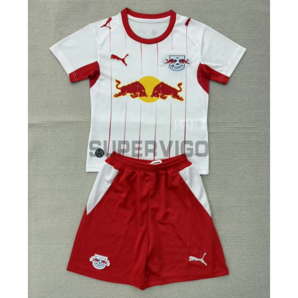 Camiseta Leipzig Primera Equipación 2026/2027 Rojo/Blanco Niño Kit
