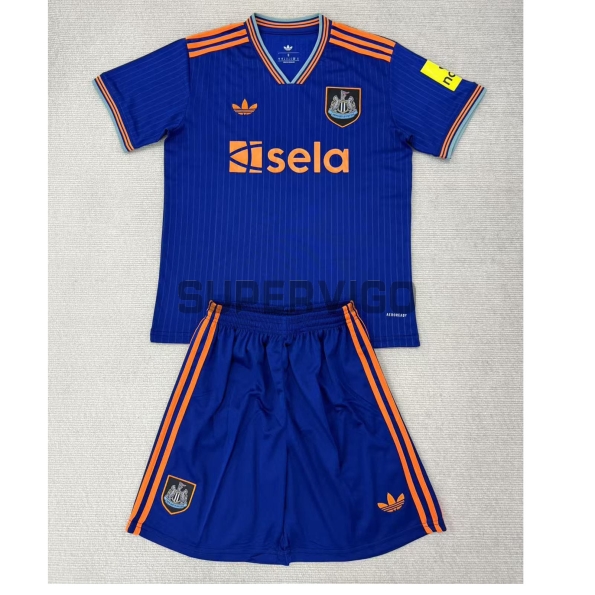 Camiseta Newcastle United Tercera Equipación 2025/2026 Azul Niño Kit