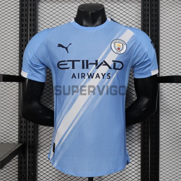 Camiseta Manchester City Primera Equipación 2025/2026 Azul (EDICIÓN JUGADOR)