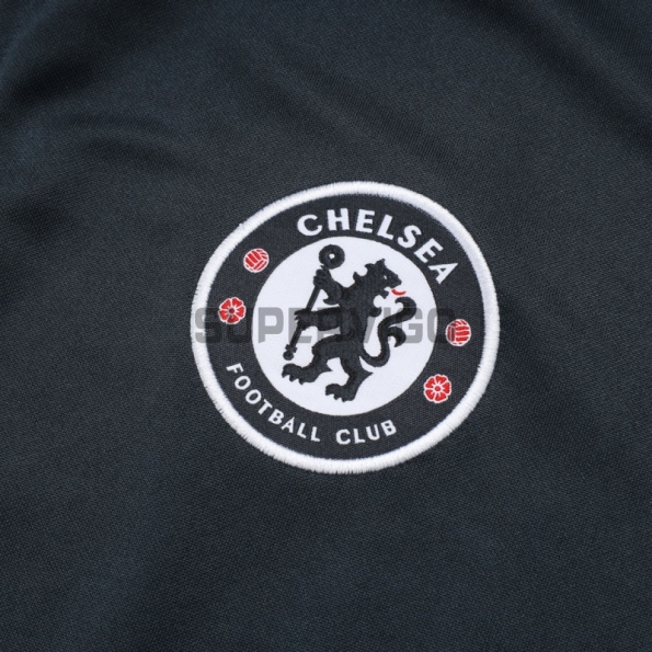 Chandal Chelsea 2025/2026 Gris Oscuro/Blanco