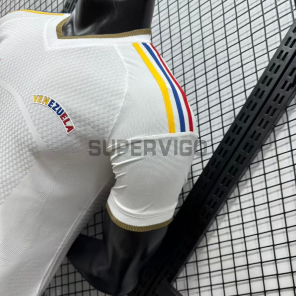 Camiseta Venezuela Segunda Equipación Mundial 2026 Blanco (EDICIÓN JUGADOR)