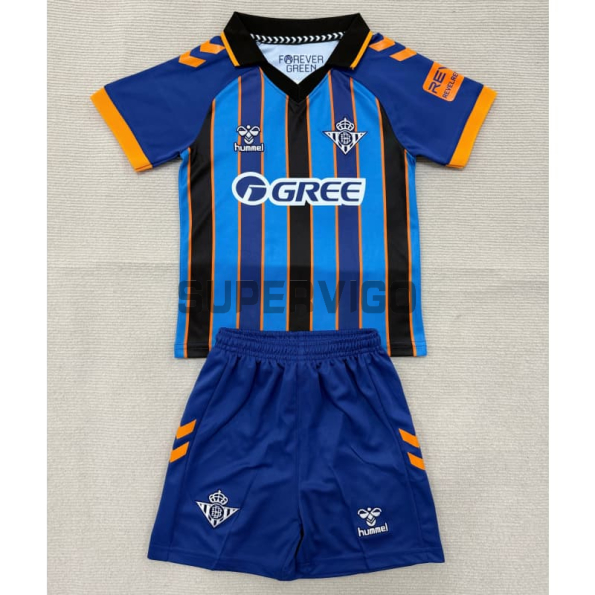 Camiseta de Portero Real Betis 2025/2026 Niño Kit Azul/Dorado