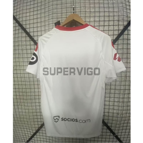 Camiseta Sevilla FC Primera Equipación 2025/2026 Blanco con Parche La Liga