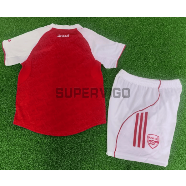Camiseta Arsenal Primera Equipación 2025/2026 Rojo Niño Kit (EDICIÓN JUGADOR)