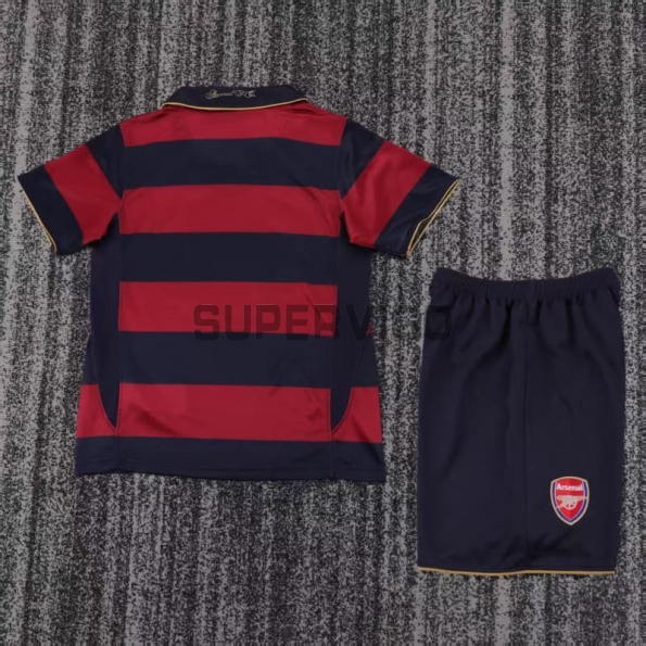Camiseta Arsenal Tercera Equipación Retro 2007/08 Rojo Oscuro/Negro Niño Kit