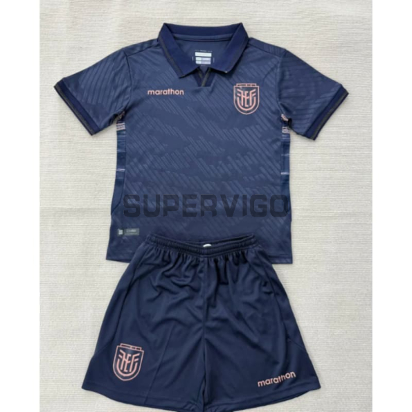 Camiseta Ecuador Segunda Equipación Mundial 2026 Azul Marino Niño Kit