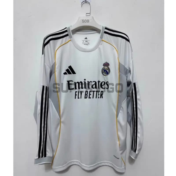 Camiseta Real Madrid Primera Equipación 2025/2026 ML Blanco