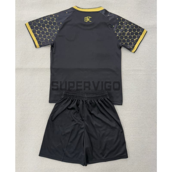 Camiseta Burnley FC Tercera Equipación 2025/2026 Negro Niño Kit