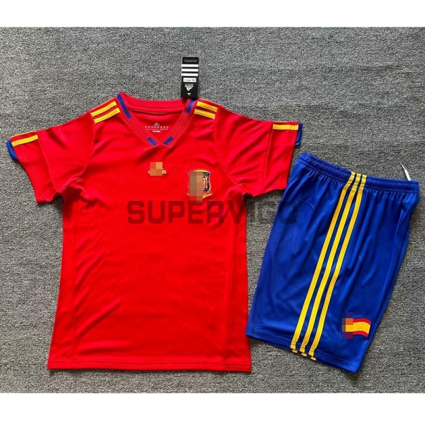 Camiseta España Primera Equipación Retro 2010 Niño Kit