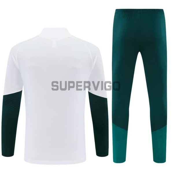 Sudadera De Entrenamiento Real Madrid 2026/2027 Blanco/Verde Oscuro