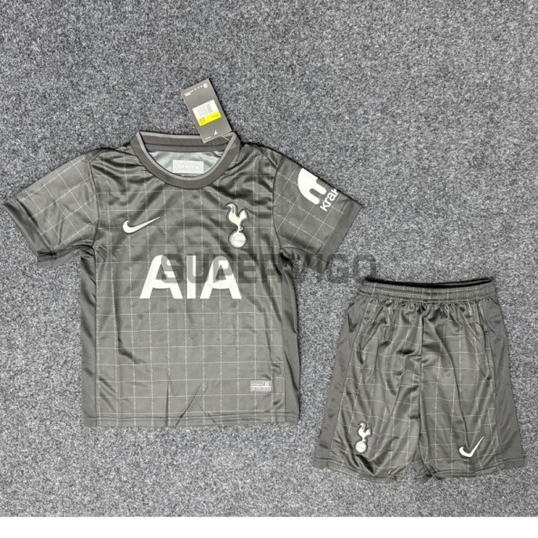 Camiseta Tottenham Hotspur Segunda Equipación 2025/2026 Negro Niño Kit