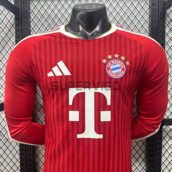 Camiseta Bayern Múnich Primera Equipación 2026/2027 ML Rojo (EDICIÓN JUGADOR)