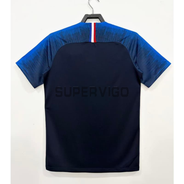 Camiseta Francia Primera Equipación Retro 2018 Azul Copa Mundial