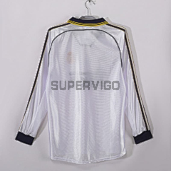 Camiseta Real Madrid Primera Equipación Retro 1998/00 ML Blanco