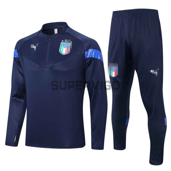 Training Top Kit Italie 2022 Bleu Royal