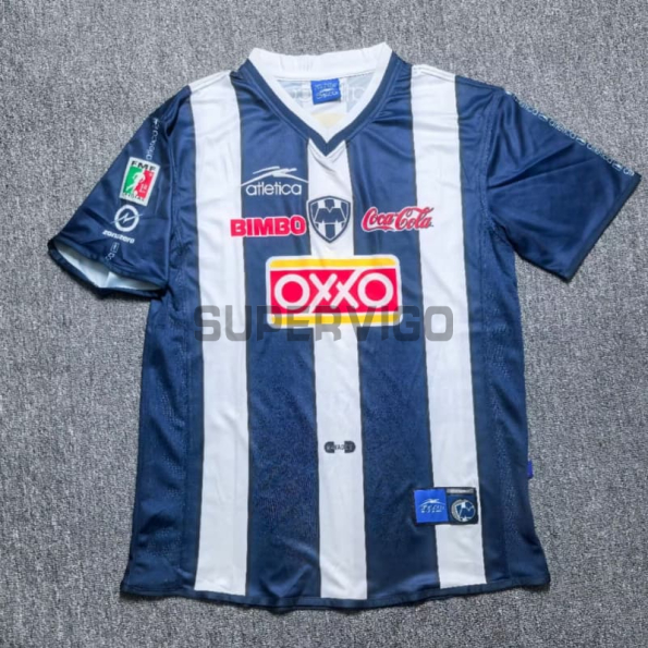 Camiseta Monterrey Primera Equipación Retro 2000/2001 Azul Marino/Blanco