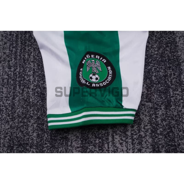Camiseta Nigeria Segunda Equipación Retro 1996 Blanco/Verde Niño Kit