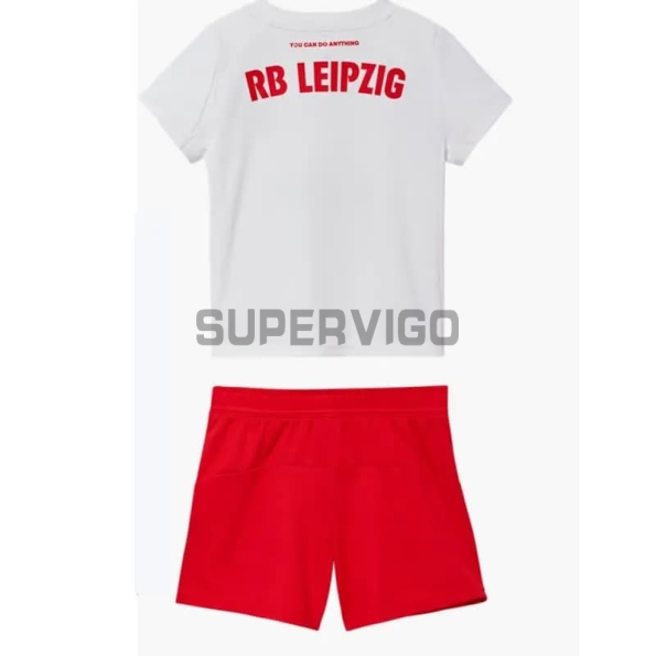 Camiseta Leipzig Primera Equipación 2025/2026 Blanco/Rojo Niño Kit