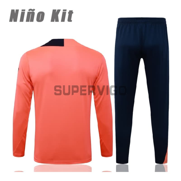 Sudadera De Entrenamiento Barcelona 2025/2026 Niño Kit Naranja
