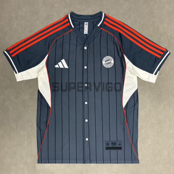 Camiseta Bayern Múnich 2025/2026 Baseball Shirt Gris