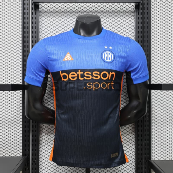 Camiseta Inter de Milan 2025/2026 Cuarta Equipación Azul/Negro/Naranja (EDICIÓN JUGADOR)