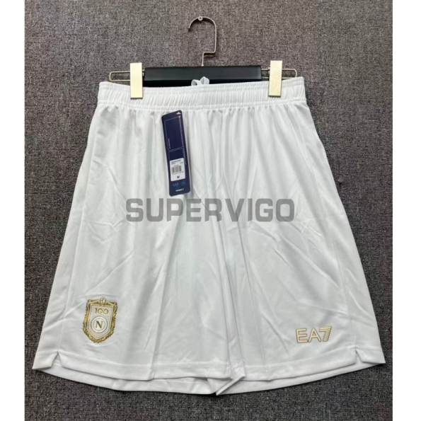 Pantalón Corto Napoli Primera Equipación 2026/2027 Blanco