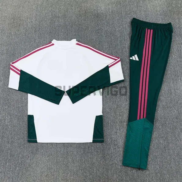 Sudadera De Entrenamiento Real Madrid 2026/2027 Niño Kit Blanco/Verde Oscuro