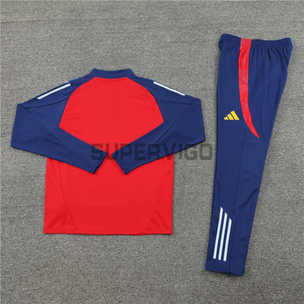 Sudadera de Entrenamiento España 2024 Kit Rojo/Azul Oscuro
