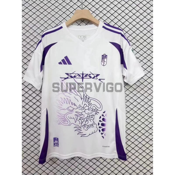 Camiseta Granada Cuarta Equipación 2024/2025 Blanco/Morado