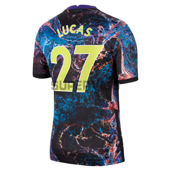Camiseta Lucas 27 Tottenham Hotspur Segunda Equipación 2021/2022