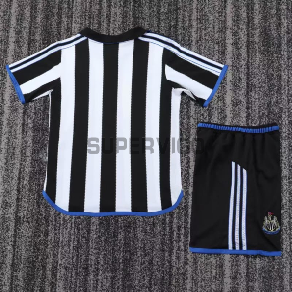 Camiseta Newcastle United Primera Equipación Retro 1999/00 Negro/Blanco Niño Kit