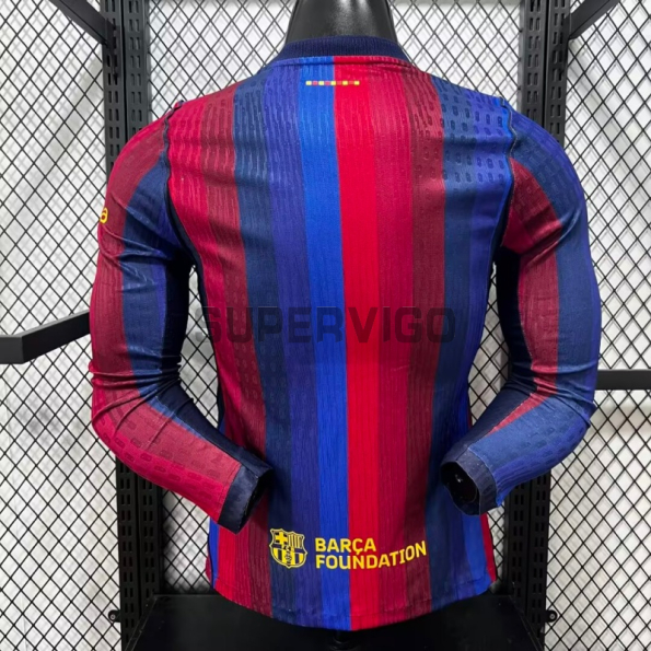 Camiseta Barcelona Primera Equipación 2026/2027 ML Rojo/Azul (EDICIÓN JUGADOR)