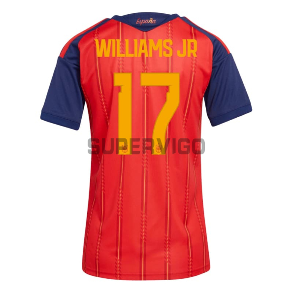 Camiseta Williams Jr 17 España Primera Equipación 2026 Rojo/Azul Mujer