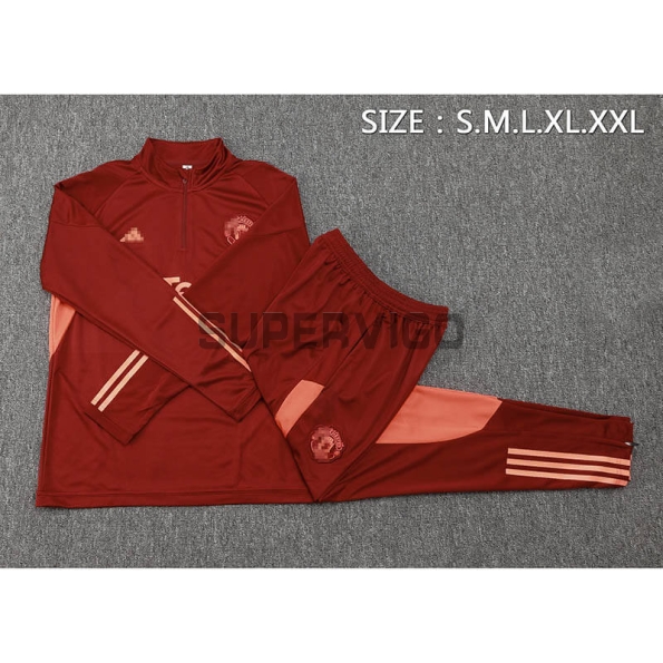 Sudadera de Entrenamiento Manchester United 2023/2024 Kit Rojo Oscuro