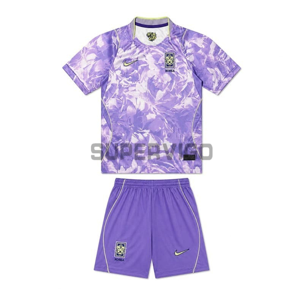 Camiseta Corea del Sur Segunda Equipación Mundial 2026 Morado Claro Niño Kit